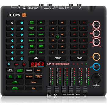 ICON Live Console - аудиоинтерфейс USB для стримов, DSP обработка, фейдеров:...