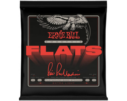 ERNIE BALL 2748 Pino Palladino Smoothie Flats Extra Light 38-98 - Струны для бас-гитары