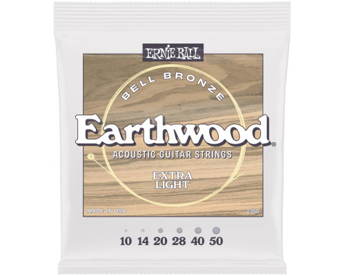 ERNIE BALL 2350 John Mayer Earthwood Bell Bronze Extra Light 10-50 - Струны для акустической гитары