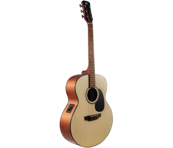 JET JJE-250 OP гитара электроакустическая - УЦЕНКА- 548 070 982- скол головы грифа, косм. дефект вер