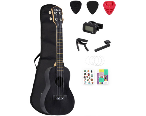 TERRIS PLUC-23 BK PACK - Укулеле комплект TERRIS PLUC-23 BK PACK - Укулеле комплект