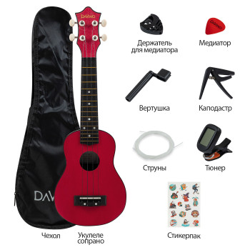 DAVINCI PINS-10BG PACK - Укулеле комплект DAVINCI PINS-10BG PACK - Укулеле комплект